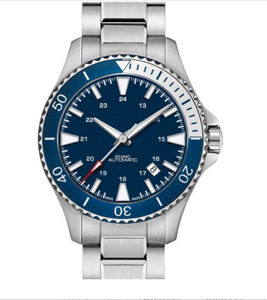 Montre suisse de plongée à Quartz bleu kaki marine pour hommes, montre-bracelet de luxe à la mode pour hommes, h82345141