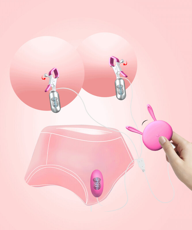 Tepelklemmen Vibrerende Borst Clips Tepel Stimulator Voor Vrouwen Bedrade Clitoris Vibrators Ei Speeltjes Voor Volwassen 18 Koppels Plezier