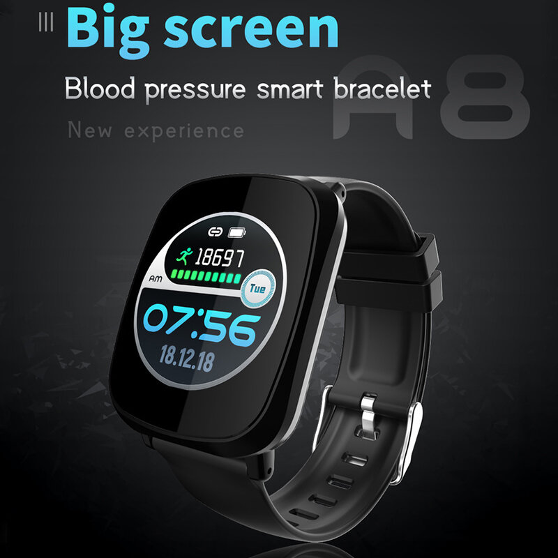 Venta caliente pulsera inteligente banda Monitor de ritmo cardíaco presión arterial Deporte Fitness rastreador Wrisatband reloj inteligente reloj Masculino