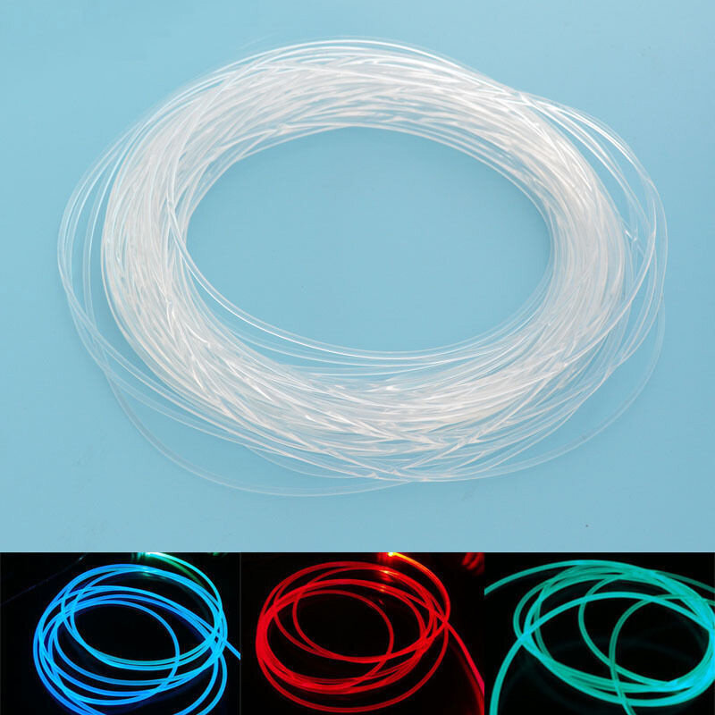1M PMMA Side Glow Optic Fiber Cable 1.5/2/3/4mm For Car LED Lights Bright Chandeliers Ceiling 2021 Newest Lamps Lighting