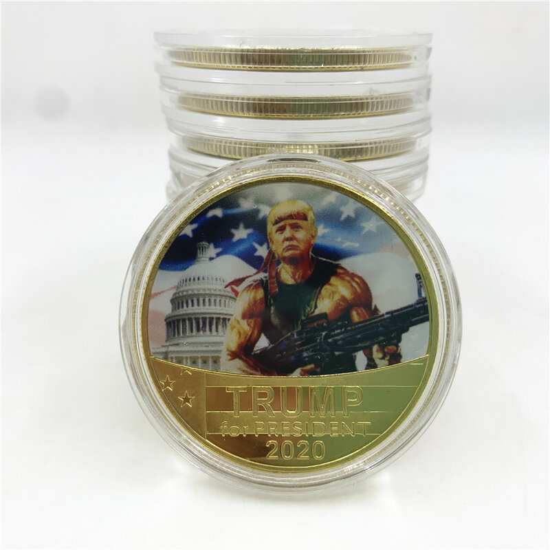 Amerykański były prezydent Donald Trump wyzwanie monety zabawna gwiazda złota moneta pamiątkowa kolekcjonerskie prezenty celebrity pamiątka
