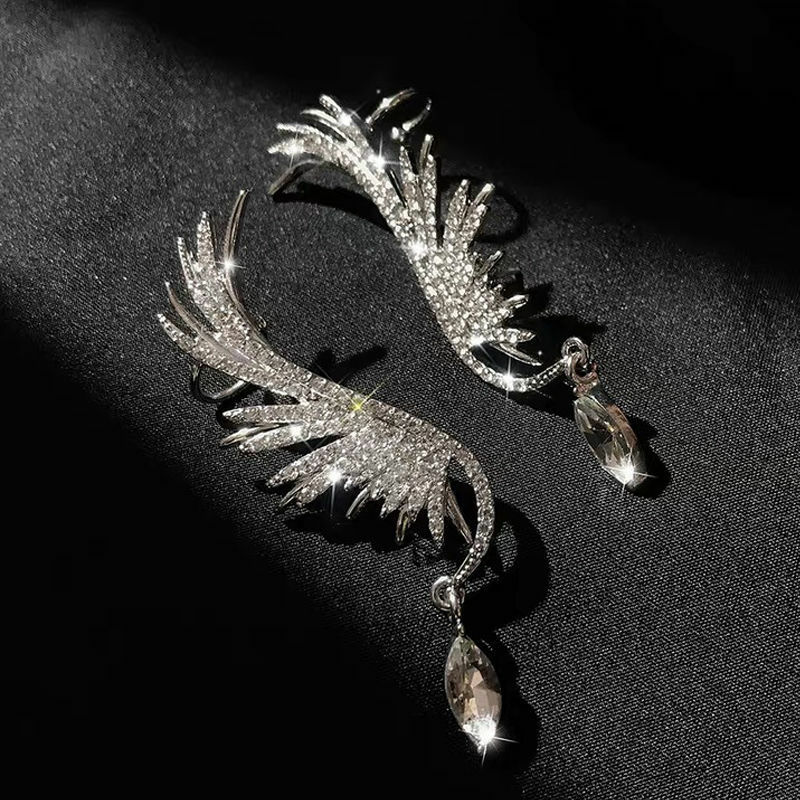 Zaawansowane angel wing ear mankietowe kolczyki w 2021 new fashion osobowość 925 kolczyk