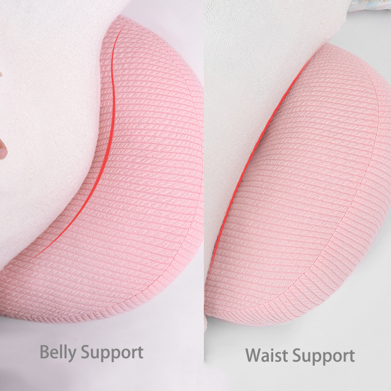 Mulheres grávidas cintura apoio barriga travesseiro lado dormir multifuncional u forma de algodão gravidez conforto almofada ajustável