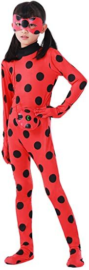Girls Costume Beetle Dress Up Jumpsuit Suit for Kids Birthday Party 2-10 Years
