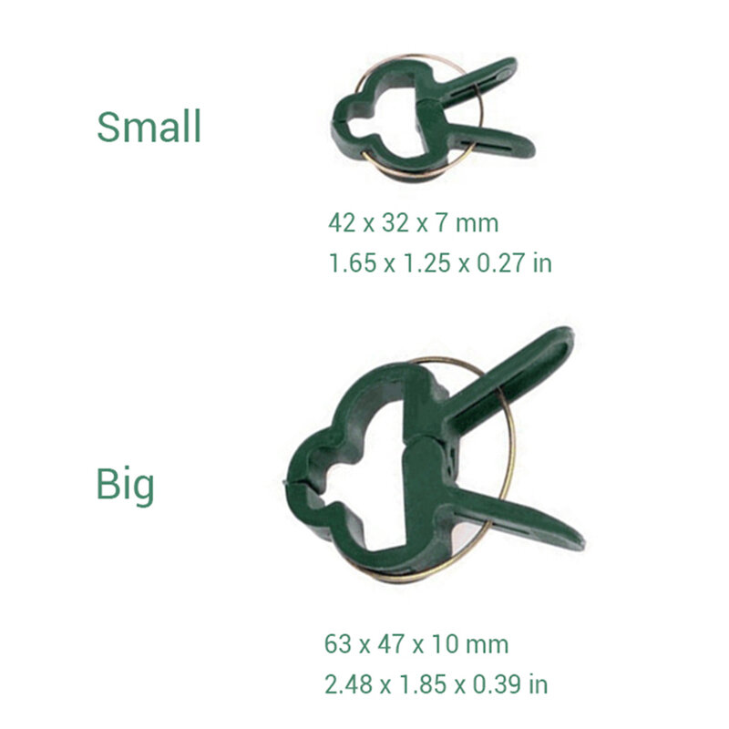 Green Gentle Gardening Plant & Flower Lever Loop Gripper Clips, Tool for Supporting or Straightening Plant Stems, Stalks