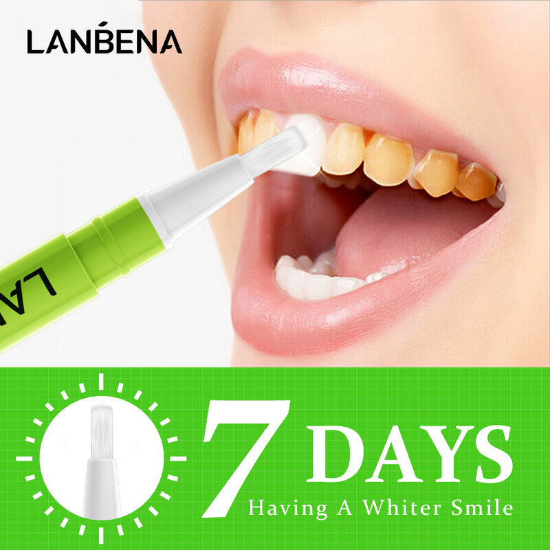 Lanbena Tanden Whitening Pen Gel Essentie Lemon Lime Mondhygiëne Gare Witter Tand Verwijderen Plaque Vlekken Dental Security Tools