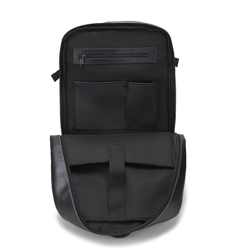 Рюкзак YILIAN мужской из экокожи, большой ранец с защитой от кражи, сумка для ноутбука, деловая сумка на ремне для колледжа