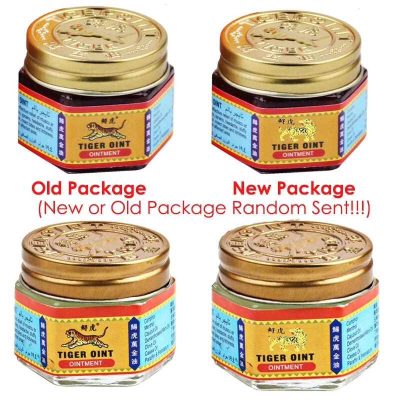 100% Original สีแดง Tiger Balm Ointment Chiense Painkiller Lion Balm Muscle Pain Relief Ointment ปลอบประโลม Itch 19.5G