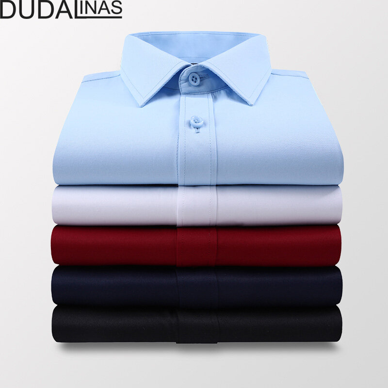 Dudalinas 8xl marke männer casual shirts kurzarm plaid baumwolle slim fit kleid hemd plus größe kleidung für business kleidung