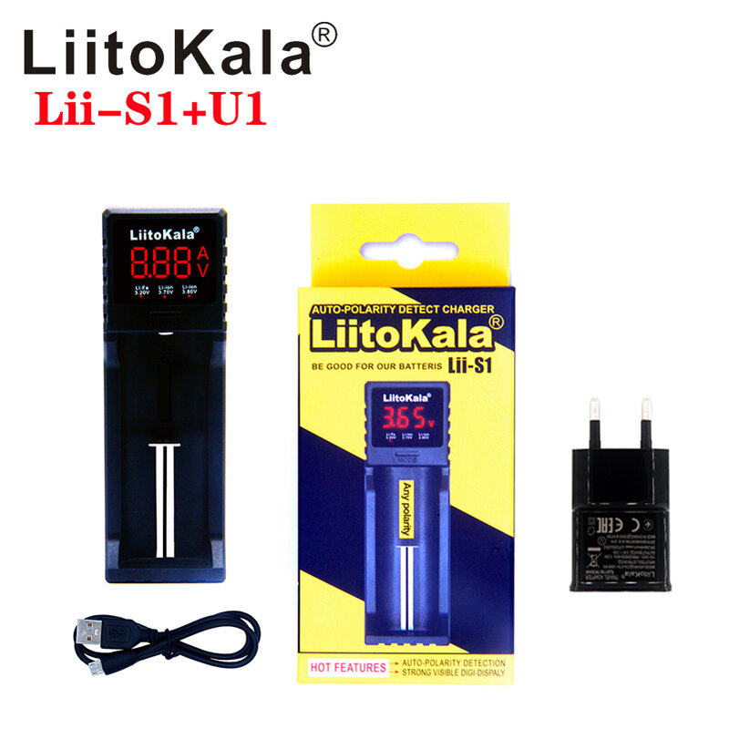Liitokala lii-100 lii-202 lii-402 lii-S1 lii-S2 lii-S4 1.2v 3.7v 3.2v aa 18650 26650 16340ニッケル水素、リチウム電池、スマート充電器
