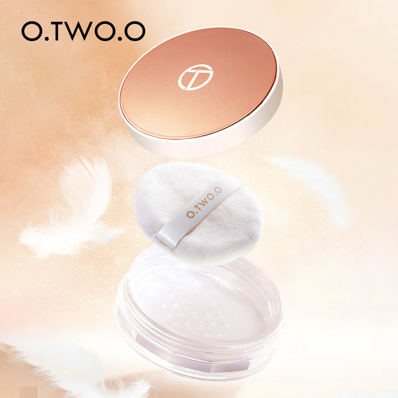 O.TWO.O-polvo suelto para maquillaje, a prueba de agua, polvo facial sin aceite, acabado Natural translúcido, cosmético