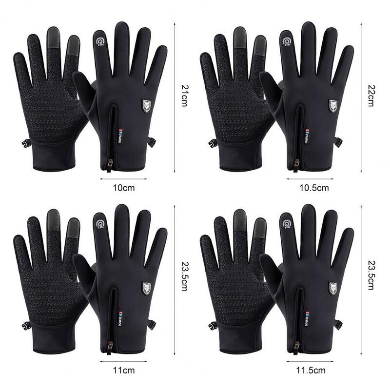 Велосипедные перчатки, водонепроницаемые ветрозащитные флисовые перчатки с пальцами для сенсорного экрана, для мужчин и женщин, уличные пе...