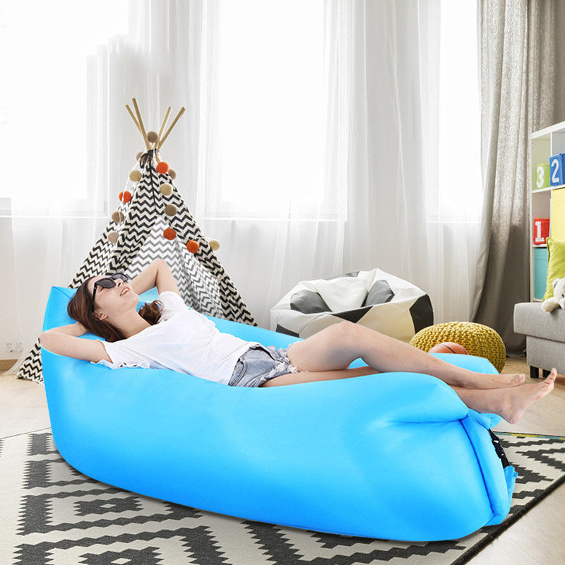 게으른 침대 풍선 소파 접이식 에어 라운지 소파 잠자는 침대 야외 실내 여행 캠핑 하이킹 풀 비치 파티