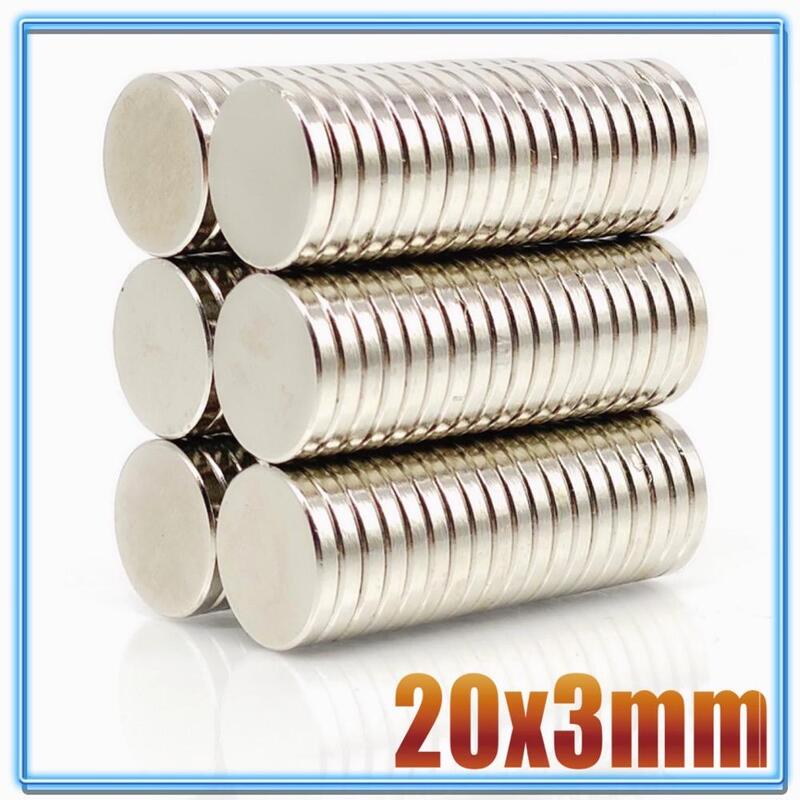 5~200Pcs N35 Round Magnet 20x1 20x2 20x3 20x4 20x5 Neodymium Magnet Permanent NdFeB Super Strong Powerful Magnets 20*3 20*5