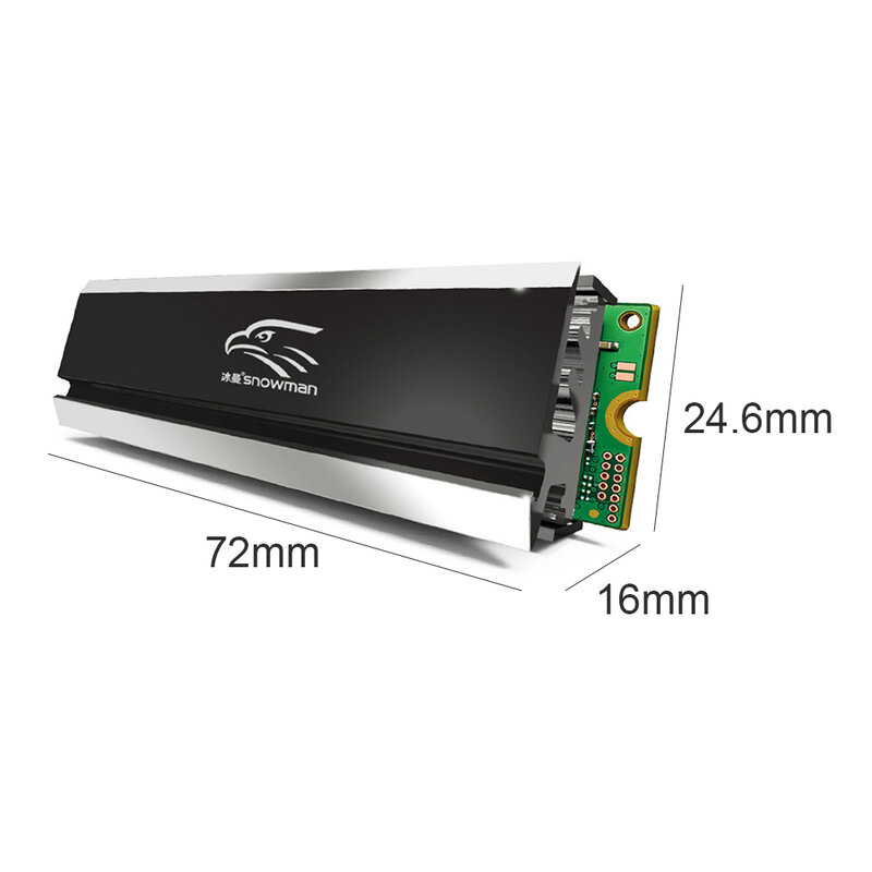 Người Tuyết Tản Nhiệt Làm Mát M.2 Tản Nhiệt Đồng SSD Mát 2280 Rắn Cứng M.2 Tản Nhiệt NVME NGFF PCI-E Cho máy Tính Để Bàn