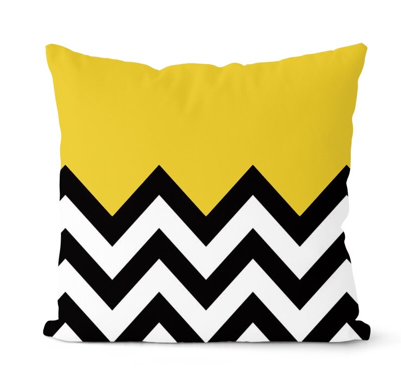 Funda de almohada de ciervo amarillo nórdico, Fundas de cojín geométricas para el hogar, sofá, silla, fundas decorativas