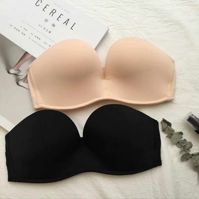 Strapless Underwear Push up Anti-Slip Invisible Bra for Women 2021 New Sexy Push up Tube Top Wrapped Chest Small Sized Bra