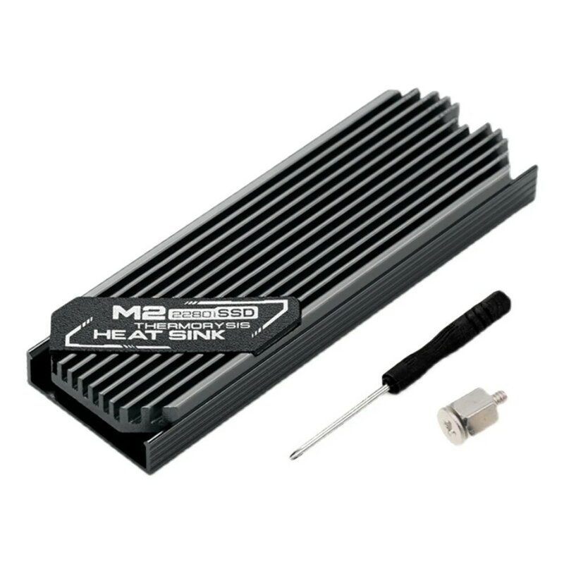 Disipador de calor ultradelgado M.2 SSD, disco duro de estado sólido M2 2280, disipador térmico de aluminio, almohadilla térmica para refrigeración para PCIE 2280 SSD