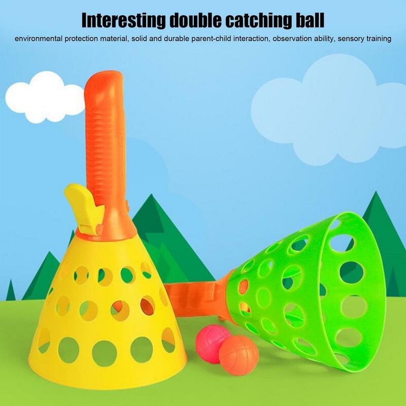 子供と大人のための屋外のおもちゃ,ダブルポップをキャッチするボールが付いたゲーム
