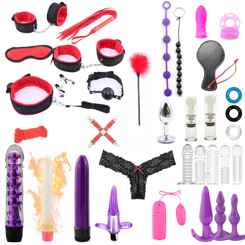 Adultos produtos sexo brinquedos para mulheres bdsm sexo bondage conjunto butt plug dildo sex shop algemas acessórios exóticos brinquedos para adultos