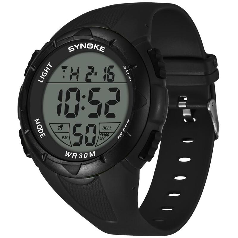 Часы наручные SYNOKE Мужские Цифровые, брендовые Роскошные спортивные водонепроницаемые светодиодсветодиодный в стиле милитари