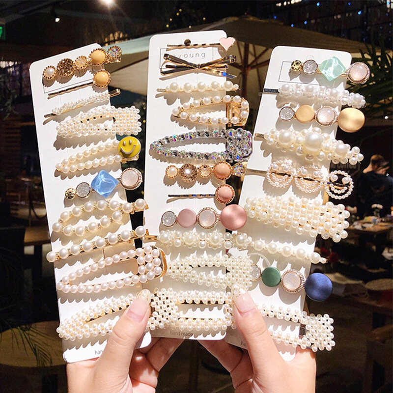 Horquilla acrílica de cristal perla de alta calidad para mujer, accesorios para el cabello, tocado para niña, regalo de cumpleaños, 2021