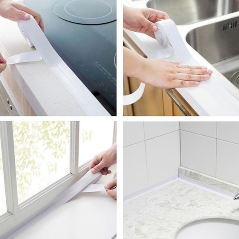 1 Pcs PVC Küche Wasserdicht und Mehltau-beweis Band Küche und Wc Selbst-adhesive Naht Dicht Breite 2,2 cm