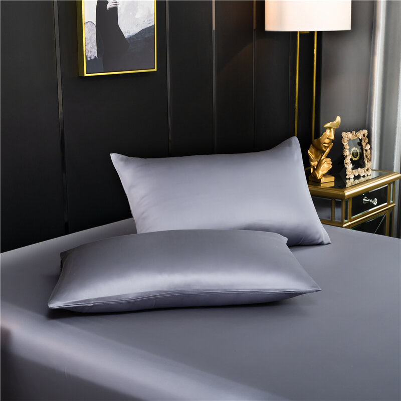Capa de travesseiro de seda amoreira, capa de travesseiro de seda natural de cor sólida 51x76cm, capa de almofada para cama personalizada em qualquer tamanho