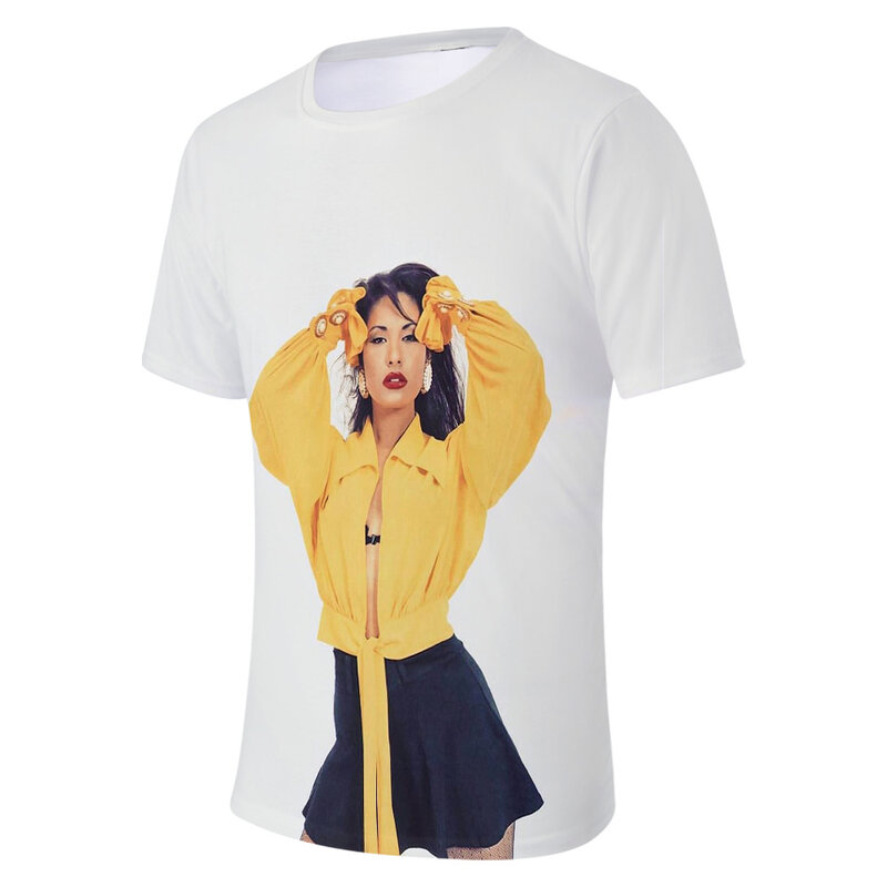 T-shirt manches courtes homme/femme, décontracté et à la mode, artiste latine des années 90, Selena Quintanilla, imprimé en 3D