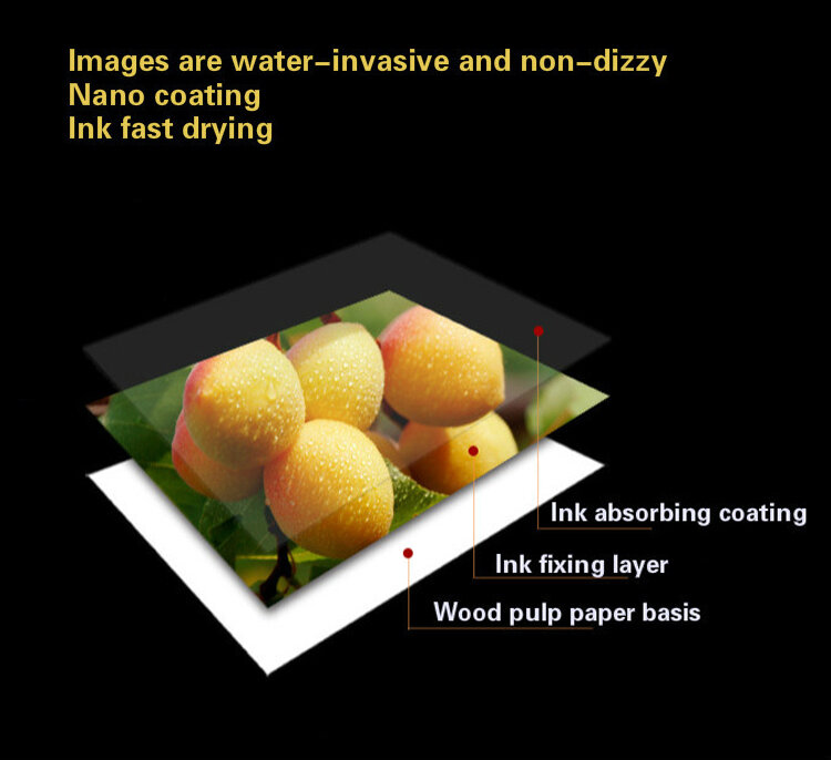 100 hojas de papel fotográfico brillante 4R de 6 pulgadas 4x6 para impresora de inyección de tinta, suministros de imagen, papel de impresión fotográfico recubierto de Color