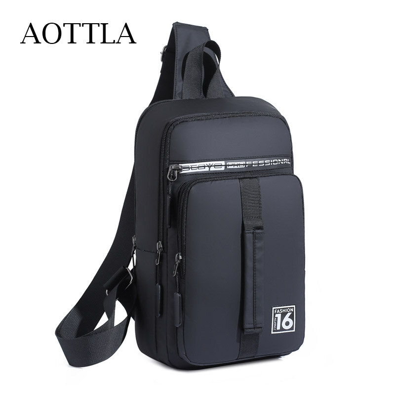 AOTTLA-새로운 다기능 가슴 가방, 어깨 메신저 가방, 캐주얼 패션 남자 배낭 여행 작은 가방 남성용 토트 백, 2021