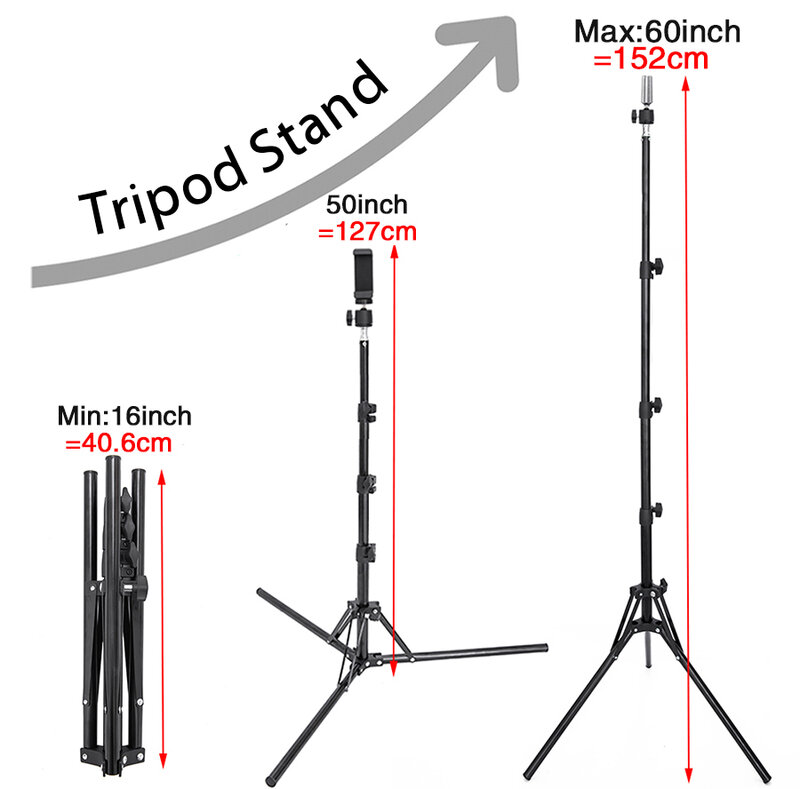 Alileader 152cm Tripod Wig Stand With Mannequin Head Black Wig Stand Tripod With Bald Head Adjustable Wig Tripod Stand with head
