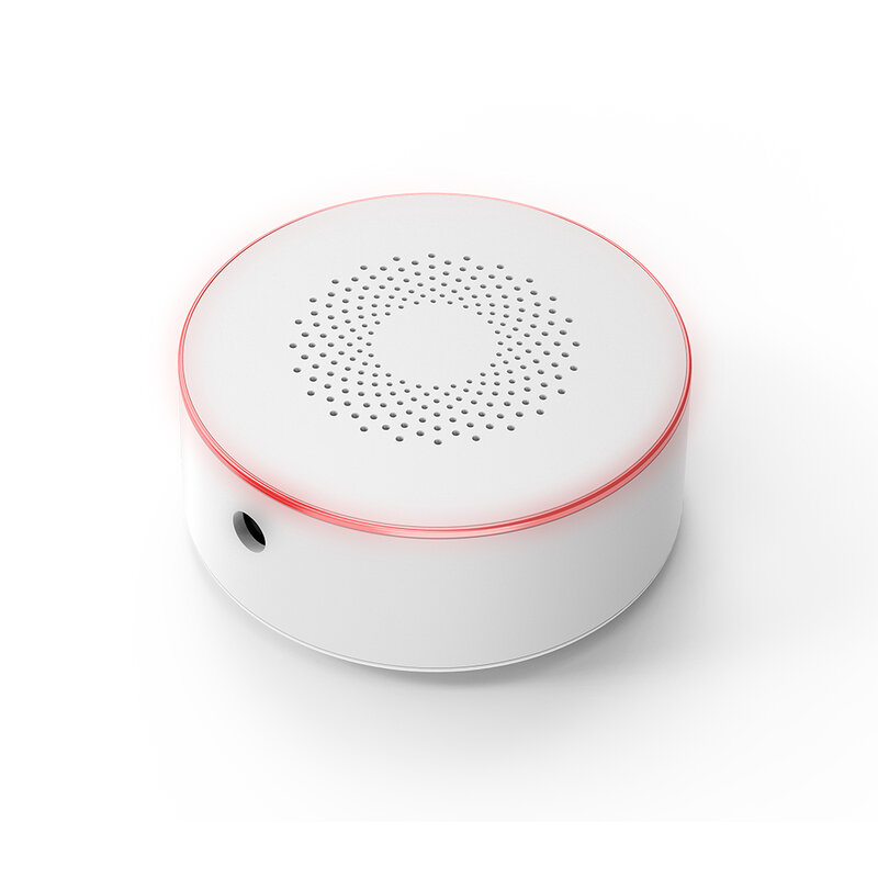 Inteligentna bezprzewodowa Alarm dźwiękowy i widoczny 100dB zasilanie prądem zmiennym antysabotażowe praca z koncentratorem Zigbee i regulacją głośności
