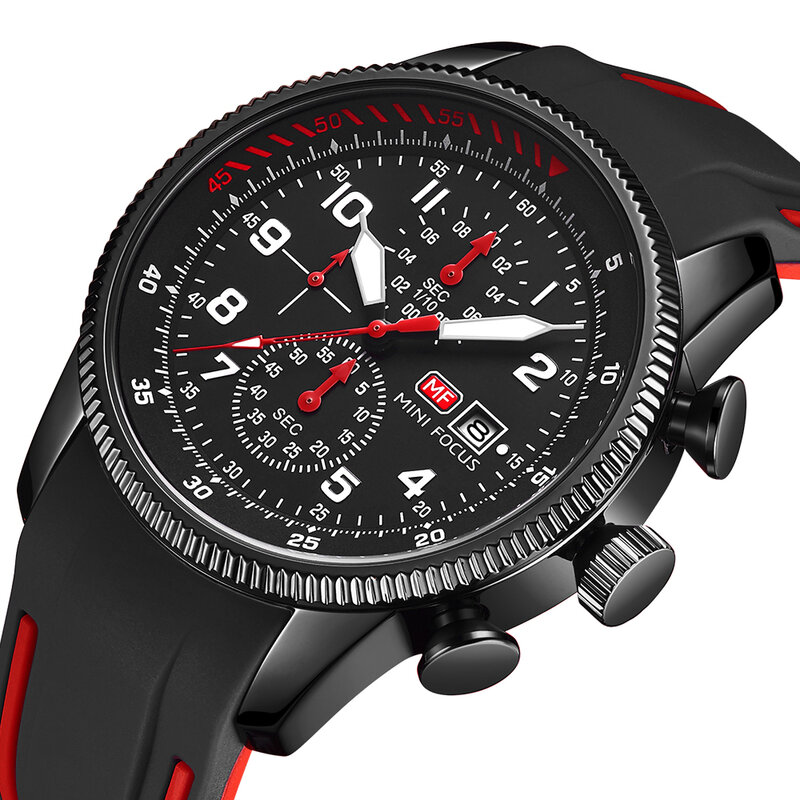 Sportowy zegarek dla mężczyzn 2021 nowe zegarki wodoodporne męski chronograf wojskowy kalendarz Auto data Casual silikon Luminous MINI FOCUS
