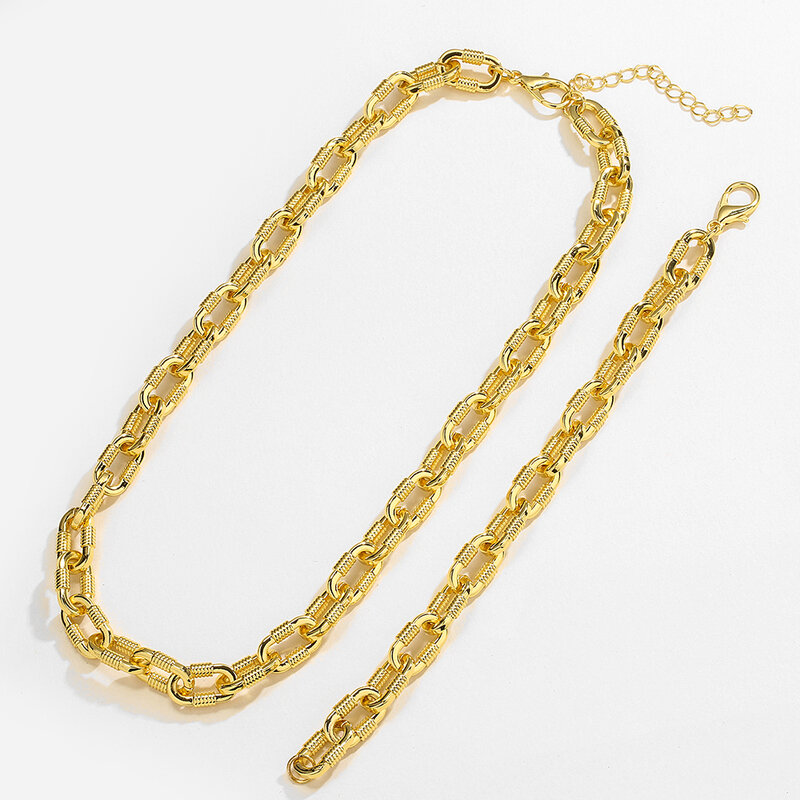 ASCONA 8-24 Inch Kubanischen Halskette Armband Hip Hop Schmuck Kragen Gold Silber CZ Verschluss, geeignet für Männer der Rapper Halskette Link