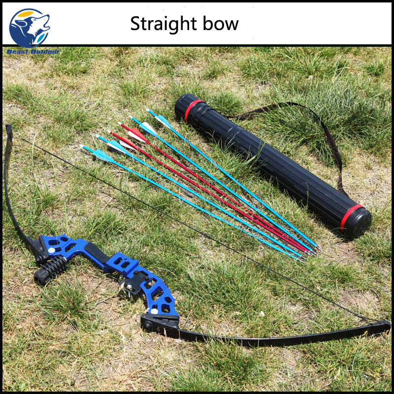 Arco de tiro recto profesional, 30-50 libras, potente arco de tiro con arco  y flecha para caza al aire libre, deportes al aire libre