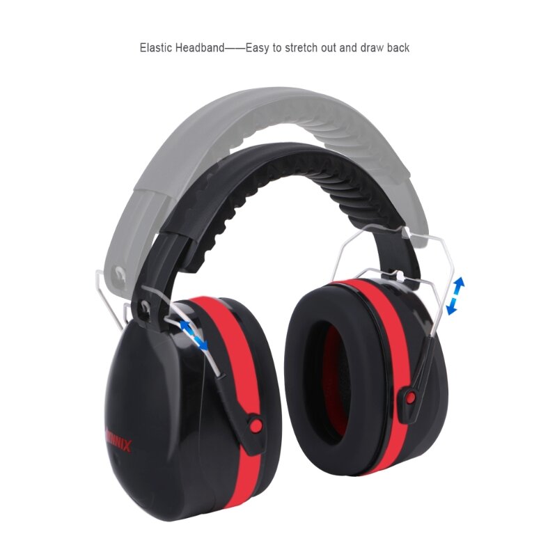 Redução de ruído dobrável bandana earmuffs segurança auditiva muffs isolamento acústico