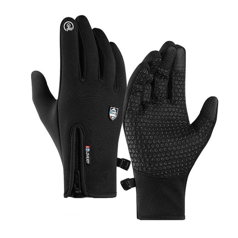 2022 zimowe rękawiczki dla mężczyzn moda Unisex jazda na zewnątrz rękawice wiatroszczelne wodoodporne ekrany dotykowe sportowe ciepłe polarowe rękawice ocieplane