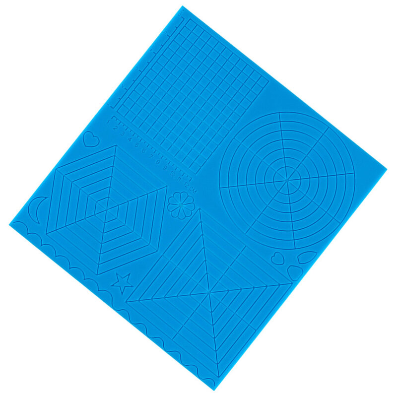 3Dシリコーンコピーボード印刷ペンシリコーンマット描画テンプレートパッドdiy知育玩具 (青)