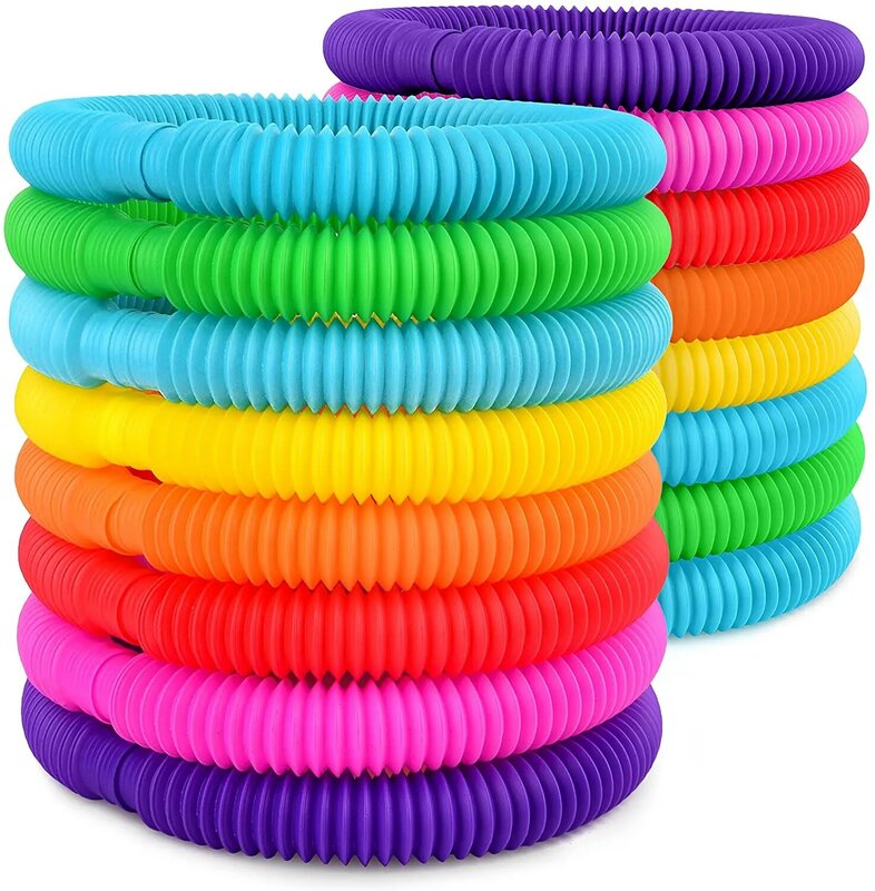 Énormes TUBES colorés Anti-Stress pour adultes, 4 pièces, jouets éducatifs amusants, Anti-stress, Anti-Stress, pour autisme