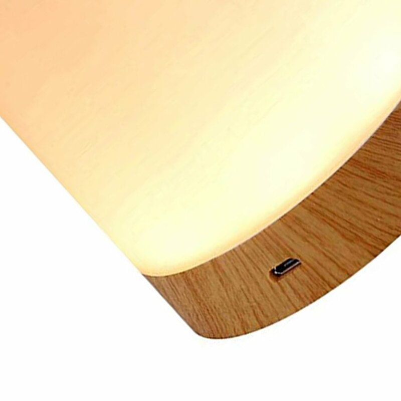 Nowy 2020 ściemniania Led kolorowe kreatywny drewna ziarna nocna lampa na akumulator stolik nocny lampy nastrojowe oświetlenie dotykowy Pat światła