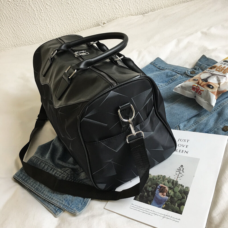 Модная Вместительная дорожная сумка YILIAN из ткани Оксфорд для отдыха Универсальный Мужской и женский спортивный чемодан для фитнеса