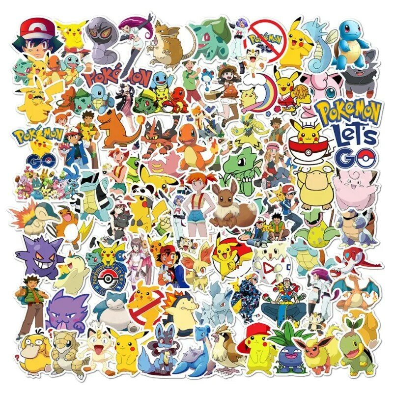 Juego de tatuajes temporales de 12 pegatinas de Pokémon para niños material escolar regalo para niños accesorios de fiesta niños