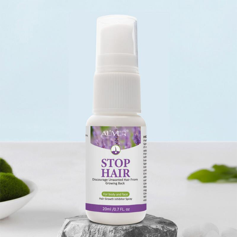 20ml Hair Inhibitor Spray Painless Hair Stop Growth Spray Non-Irritating Hair Removal Spray For Arms Legs Armpits