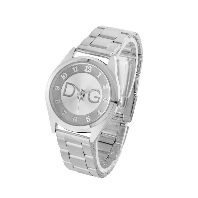 Zegarki damski relógio de pulso feminino, relógio casual de aço inoxidável quartzo de marca fashion para mulheres