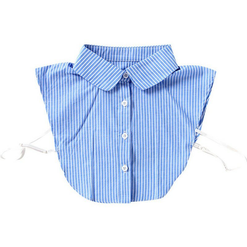 Gestreepte Nep Halsbanden Voor Mannen Vrouwen Shirts Afneembare Kragen Commuter Ol Dames Nep Kragen Half-Shirt