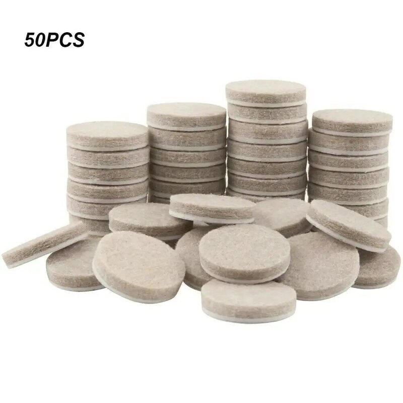 50pcs Round Thicker Felt Furniture Pads 20mm 30mm Thicker Protects For Floor Surface Anti Skid Scratch Tabs Leg Anti-Slip Pads