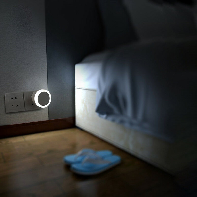 Lámpara LED nocturna con Sensor para niños, luz nocturna con Control, ahorro de energía, enchufe europeo, 0,5 W @