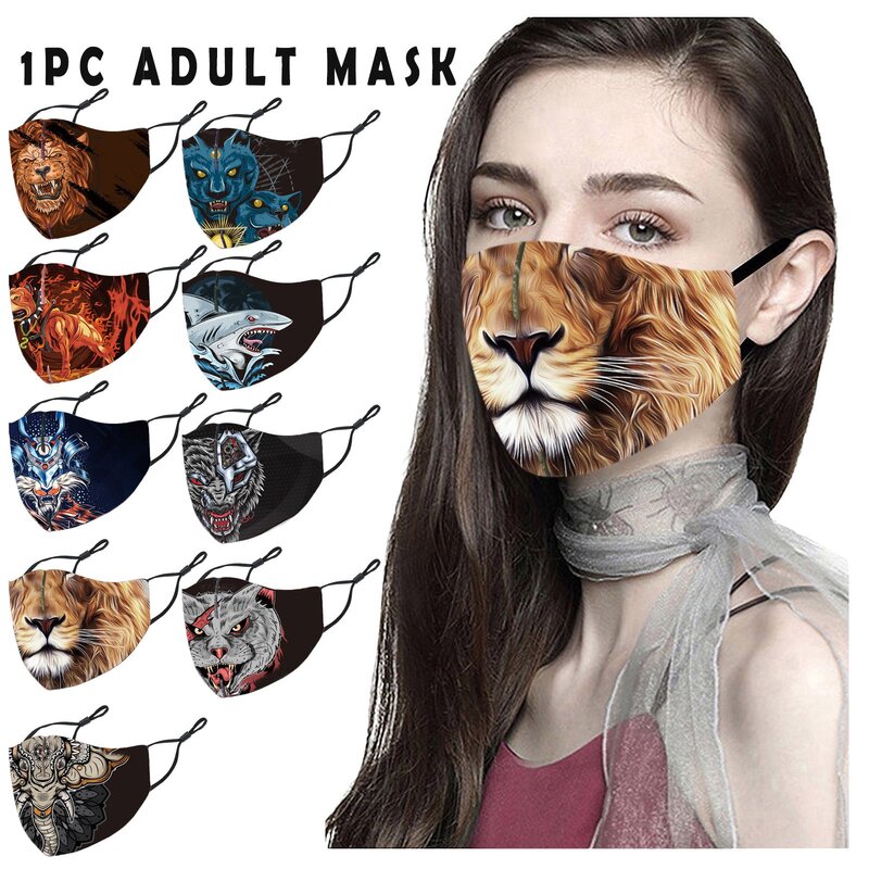 1pc máscara reusável mascarillas algodão lavável máscara facial para adulto ajustável respirável proteger earloop masque boca tampas