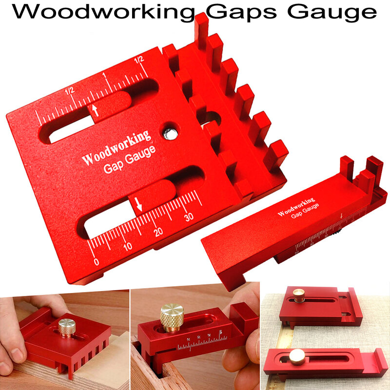 Wood Tenon Measuring Tool Woodworking Gaps Gauge Depth Measuring Ruler Marking Gauge For Table/Miter Saw Regulator Home Tools